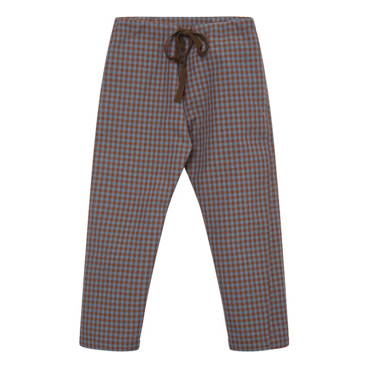 Leda Checkered Trousers | Blue- Product image n°0