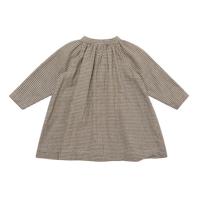 Yew Checked Dress | Chocolate
