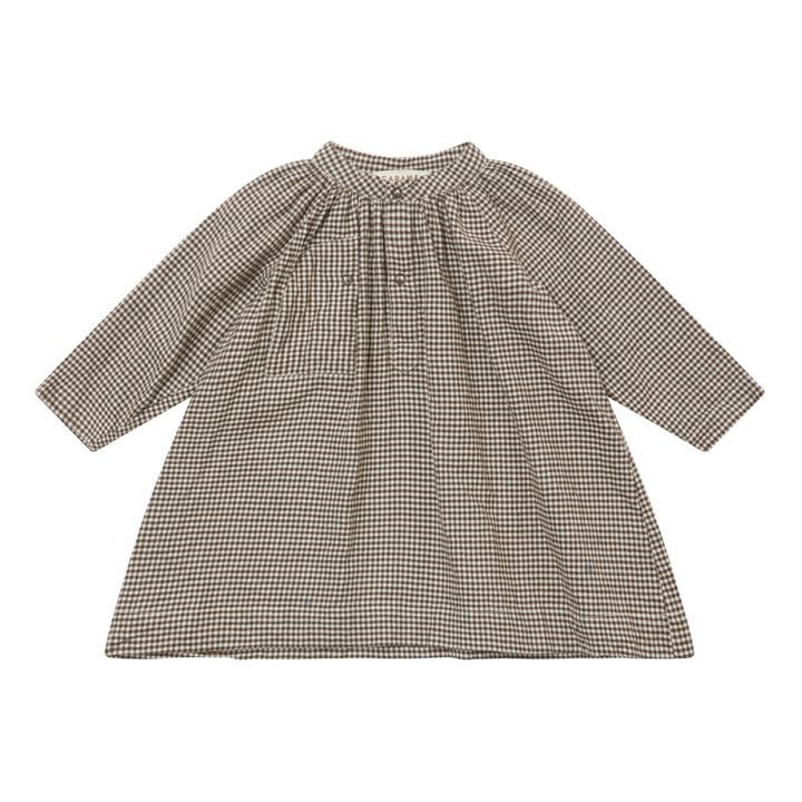Yew Checked Dress | Chocolate- Imagen del producto n°1