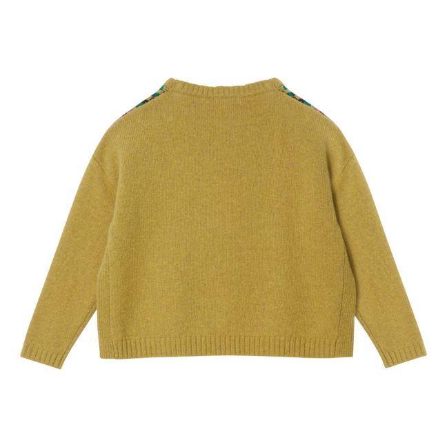 Jeon Responsible Wool and Recycled Nylon Jacquard Jumper | Ocre