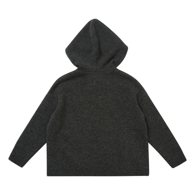 Dogwood Responsible Wool and Recycled Nylon Hoodie Charcoal grey