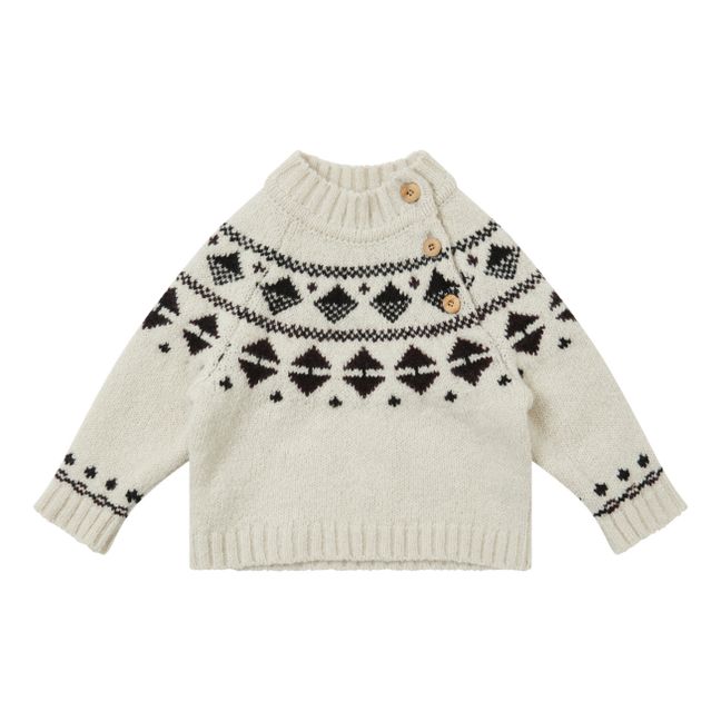 Fir Baby Jacquard Wool Jumper | Ecru