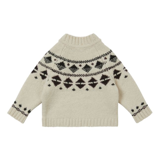 Fir Baby Jacquard Wool Jumper | Ecru