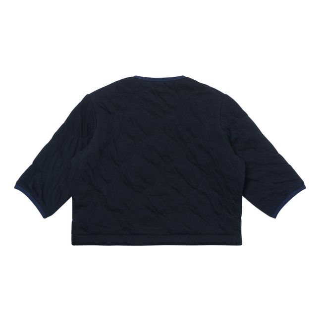 Crabapple Quilted Sweatshirt Navy blue