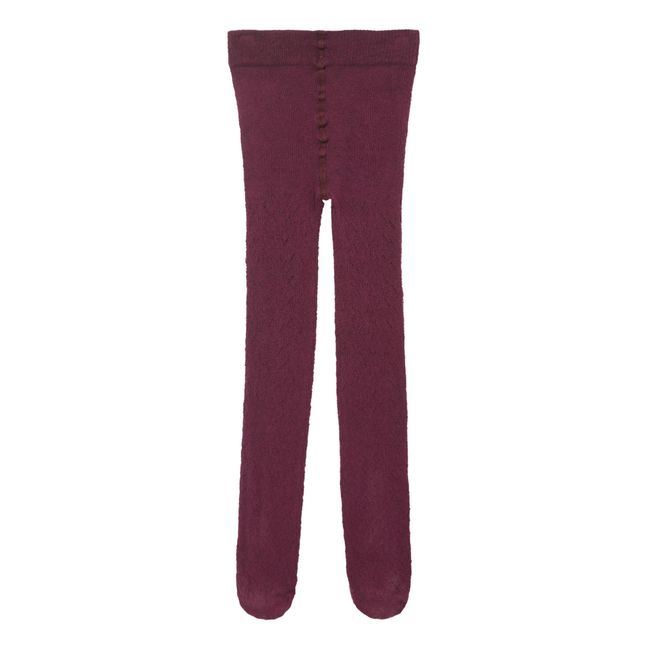 Pointelle Tights | Burdeos