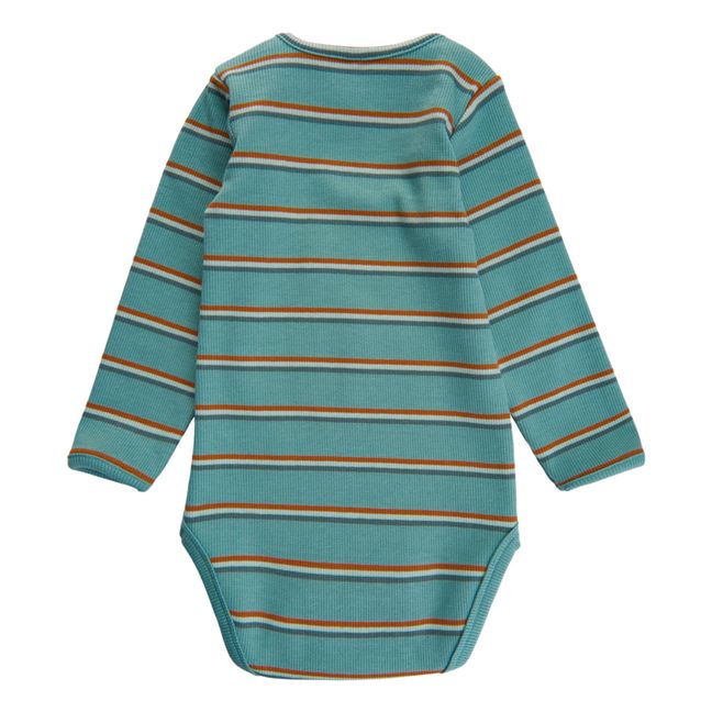 Bob Striped Baby Bodysuit | Blue Green