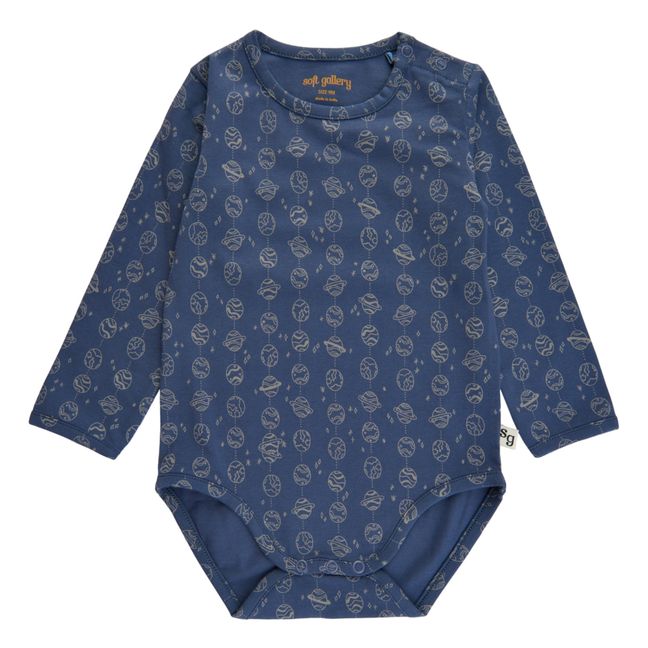 Galileo Long Sleeve Baby Bodysuit | Navy blue