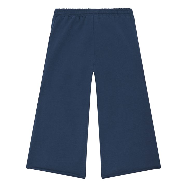 Flared Organic Cotton Joggers Blue- Product image n°3