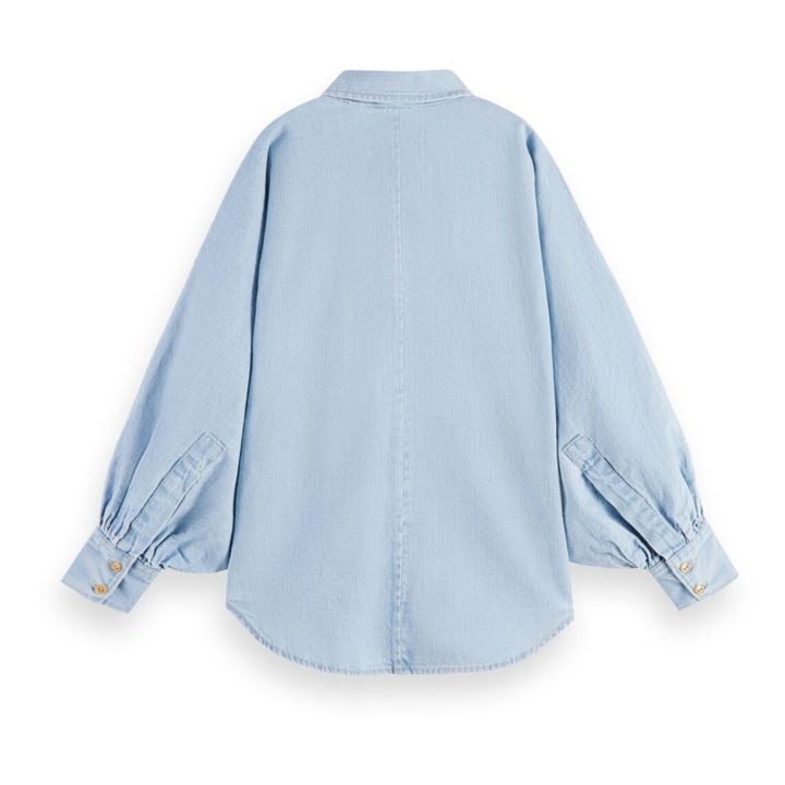 Balloon Sleeve Shirt | Light blue- Product image n°2
