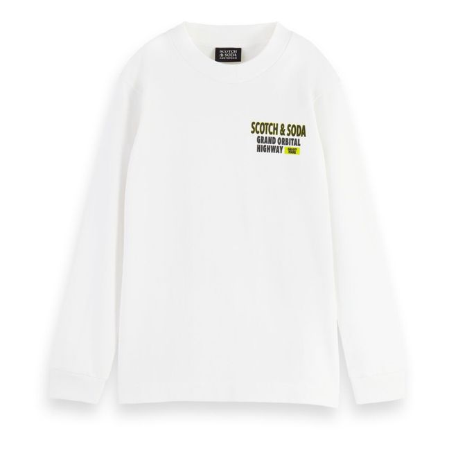 Organic Cotton Long-Sleeve T-shirt Bianco
