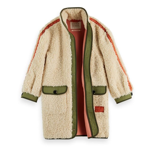 Giacca lunga Teddy | Ecru