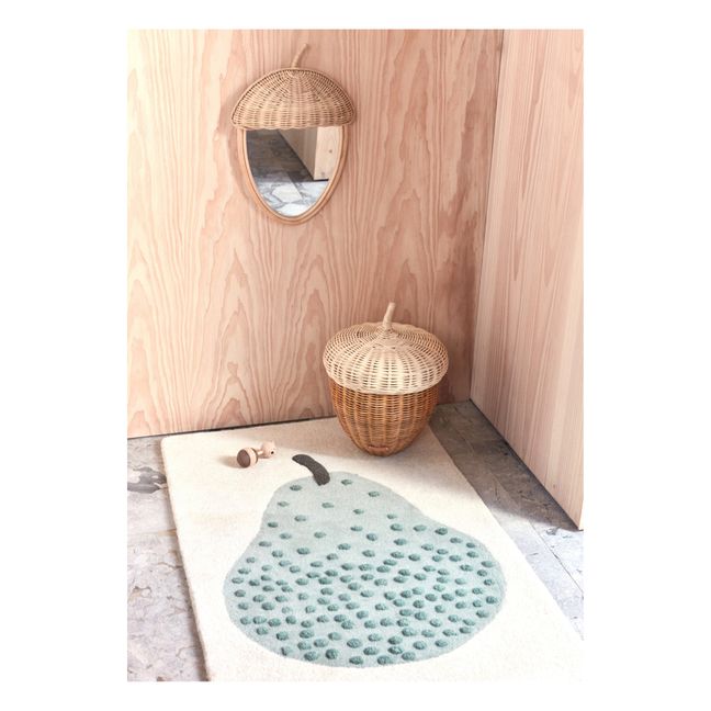 Rattan Acorn Mirror