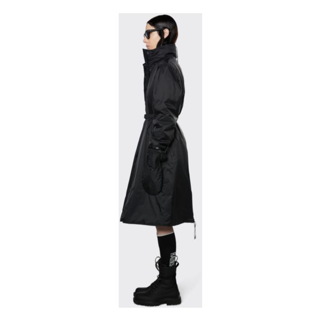 Long Manteau Matelassé | Noir