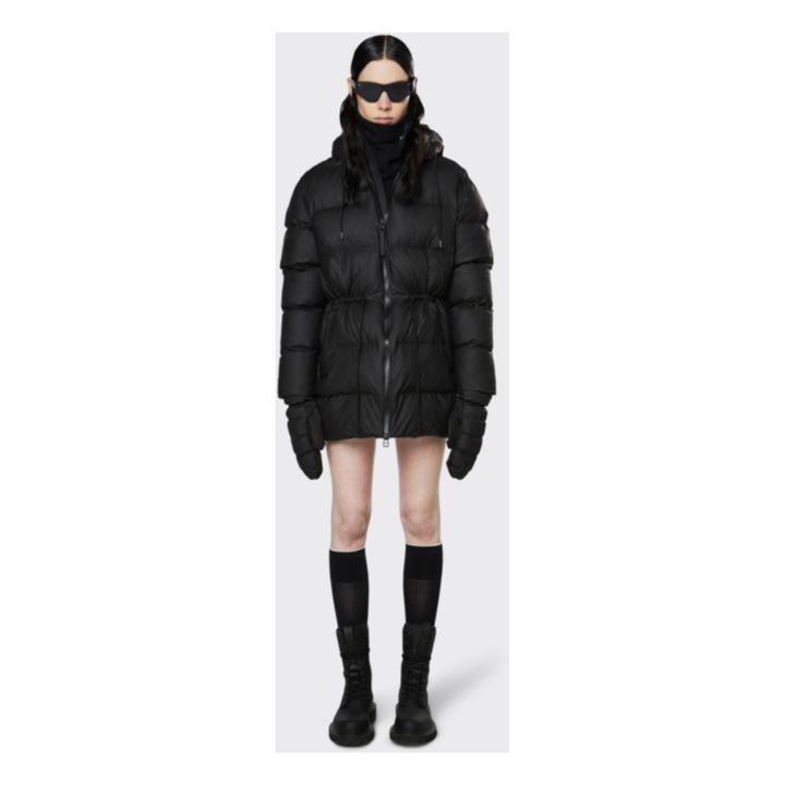 Belted Puffer Jacket | Negro- Imagen del producto n°1
