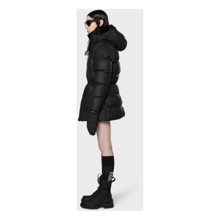 Belted Puffer Jacket | Negro- Imagen del producto n°2