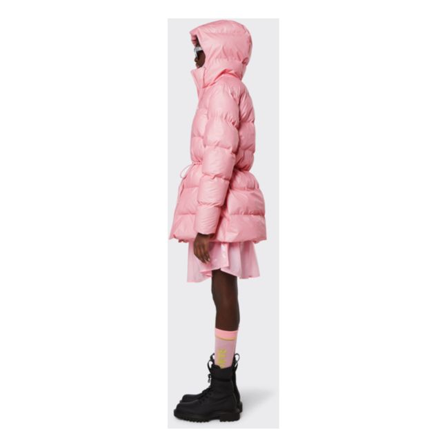 Belted Puffer Jacket Rosa