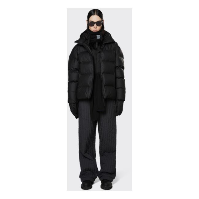 Hooded Puffer Jacket | Negro