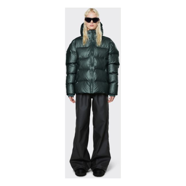Hooded Puffer Jacket | Dark green