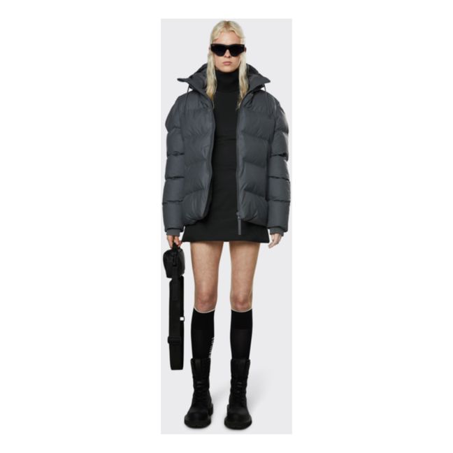 Hooded Puffer Jacket | Grigio antracite