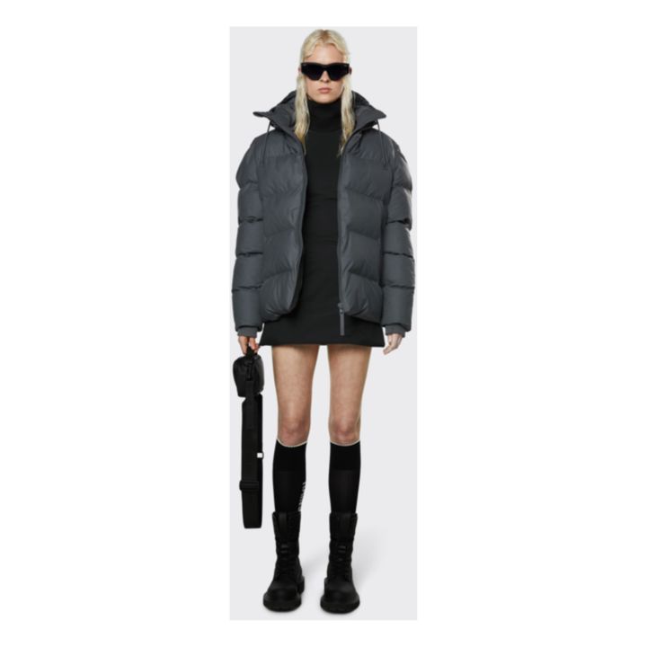 Hooded Puffer Jacket | Gris Antracita- Imagen del producto n°1