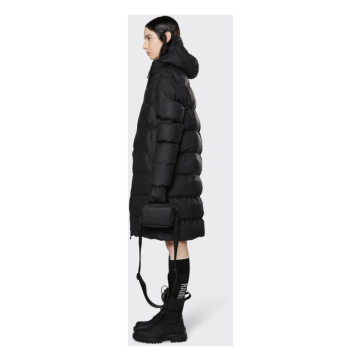 Long Hooded Puffer Jacket | Negro- Imagen del producto n°2