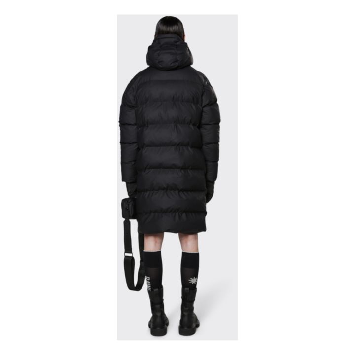 Long Hooded Puffer Jacket | Negro- Imagen del producto n°3