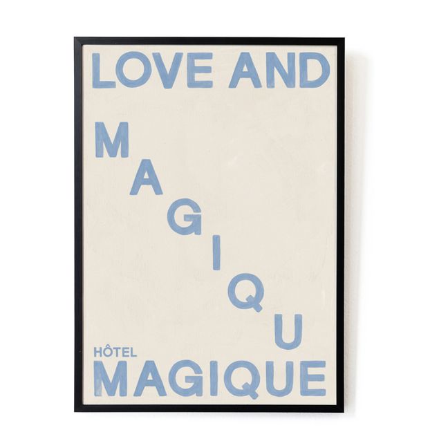 Póster Love and Magique Blue | Azul