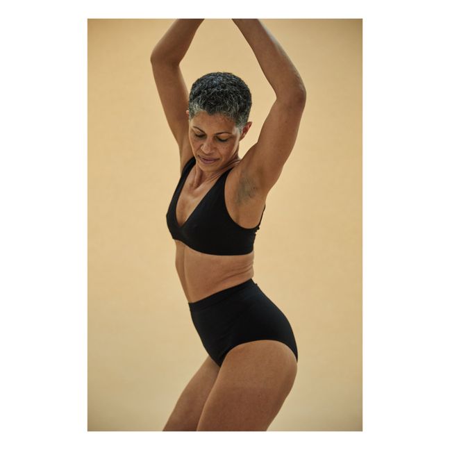 Tranquil High-Waisted Briefs | Negro