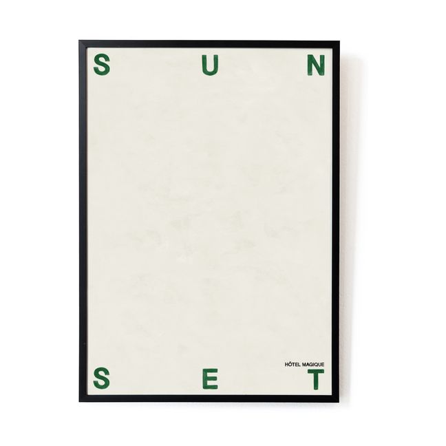 Poster Sunset | Weiß