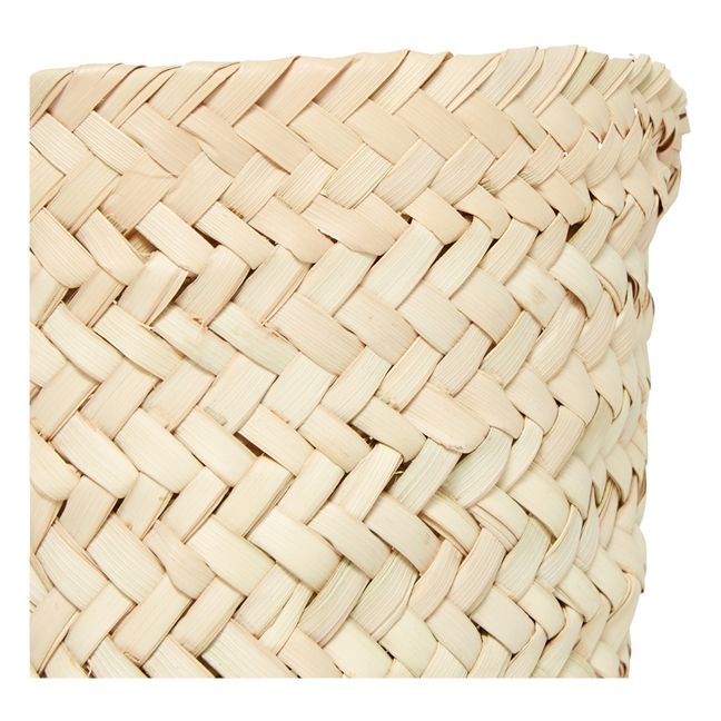 Cylindrical Palm Leaf Basket