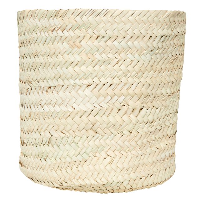 Round Woven Palm Leaf Basket