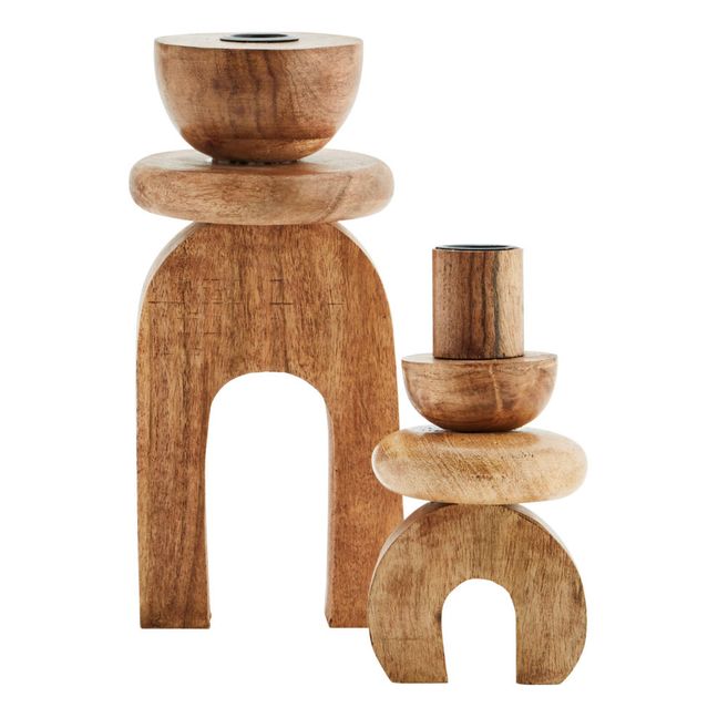 Acacia Candle Holders - Set of 2
