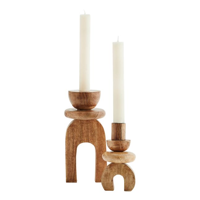 Acacia Candle Holders - Set of 2