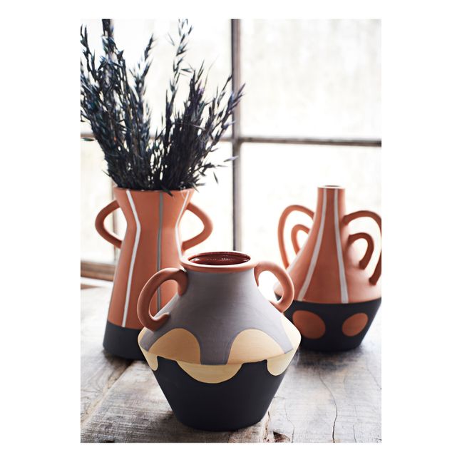 Vase aus Terrakotta | Anthrazit