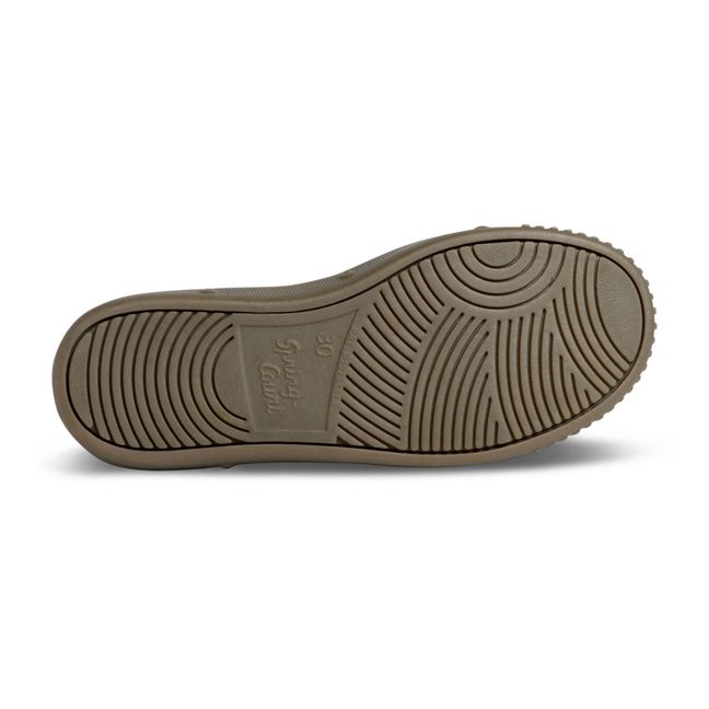 G2 Leather Low-Top Velcro Sneakers | Kamelbraun