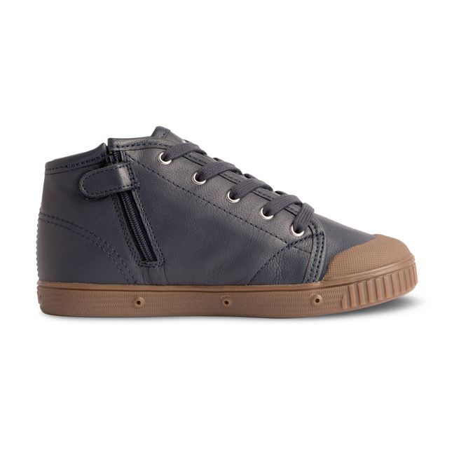 B2 Leather High-Top Sneakers | Azul