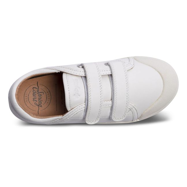 G2 Nappa Low-Top Velcro Sneakers White