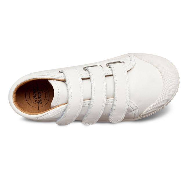 Zapatillas altas de napa con velcro B2 | Blanco