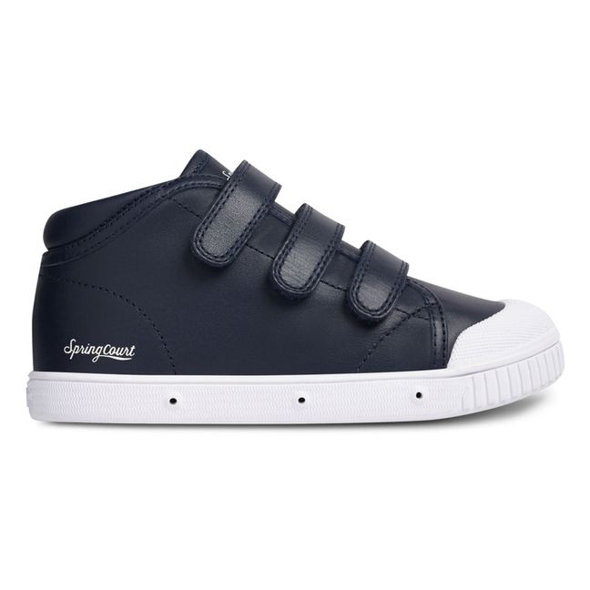 B2 Nappa High-Top Velcro Sneakers Azul Marino