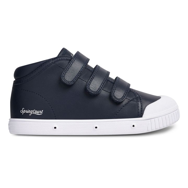 B2 Nappa High-Top Velcro Sneakers | Azul Marino- Imagen del producto n°0