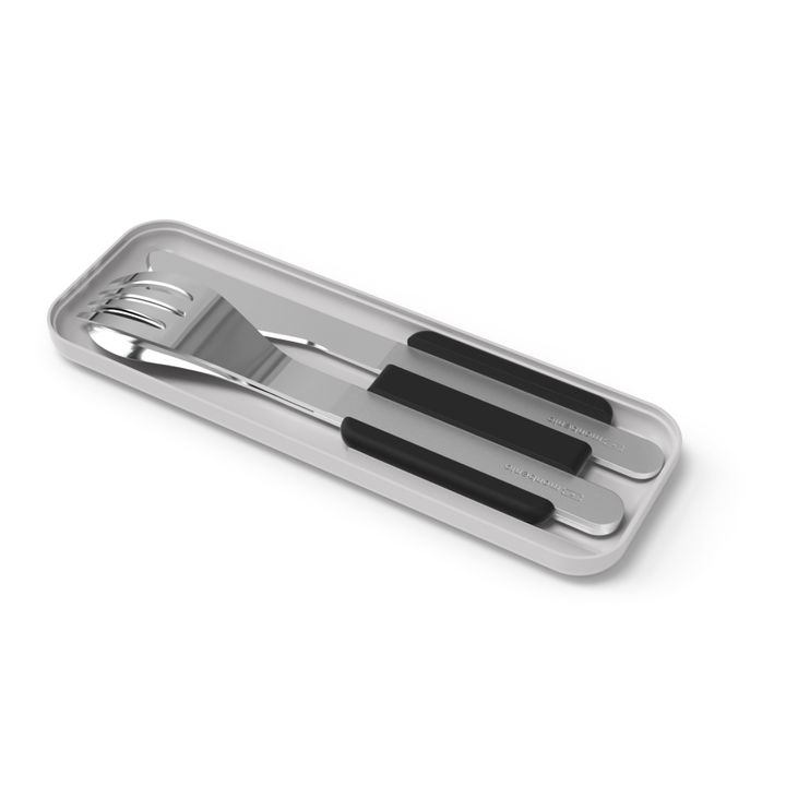 Tapas de viaje de acero inoxidable MB Slim Box | Negro- Imagen del producto n°1