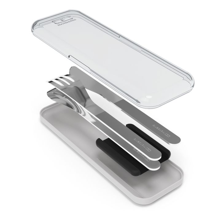 Tapas de viaje de acero inoxidable MB Slim Box | Negro- Imagen del producto n°2