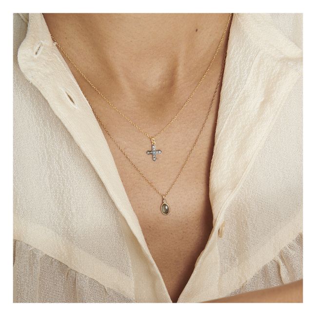 Mini Cross Necklace | Silver