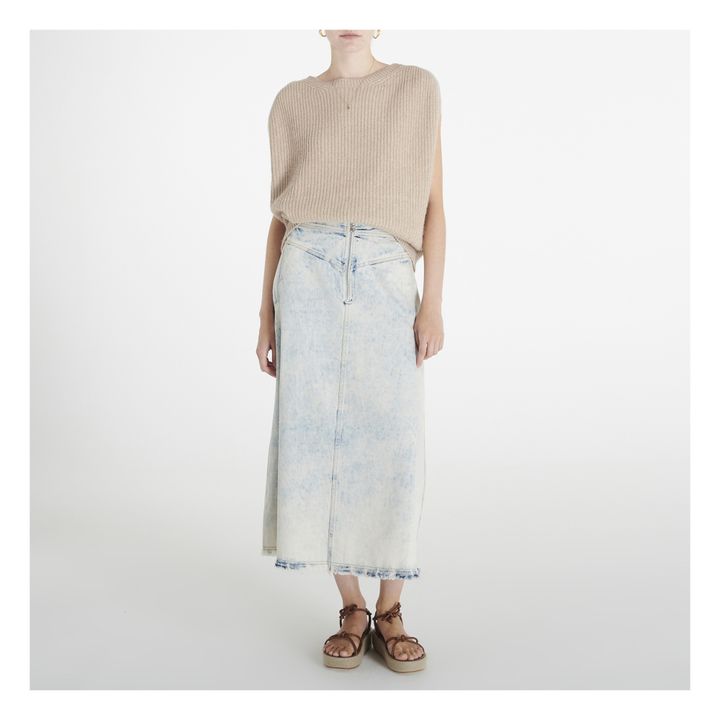 Birdie Bleached Denim Skirt Hellblau- Produktbild Nr. 1