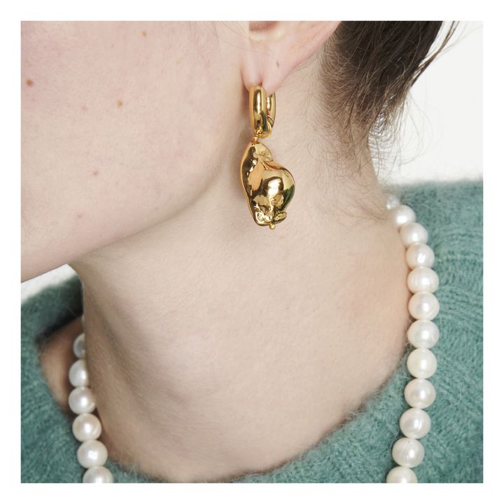 Baroque Pearl and Star Earrings Dorado- Imagen del producto n°2