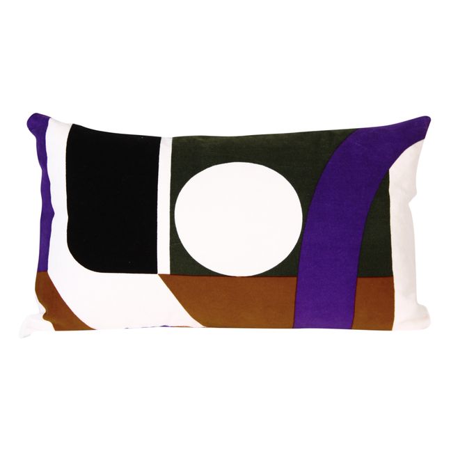 Coussin Vision en coton | Violet