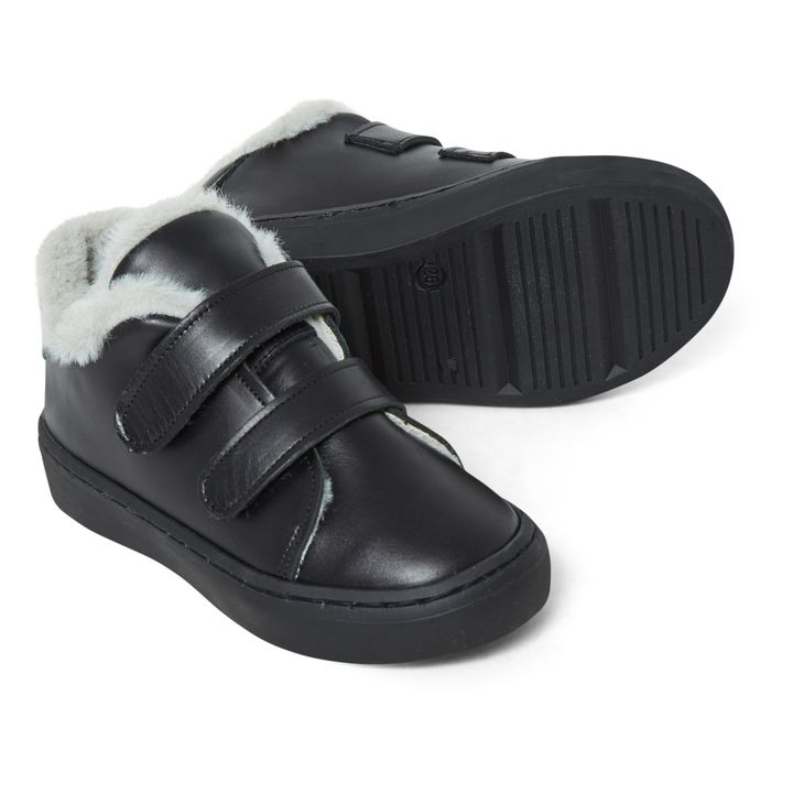 Velcro Fleece-Lined Sneakers Negro- Imagen del producto n°2