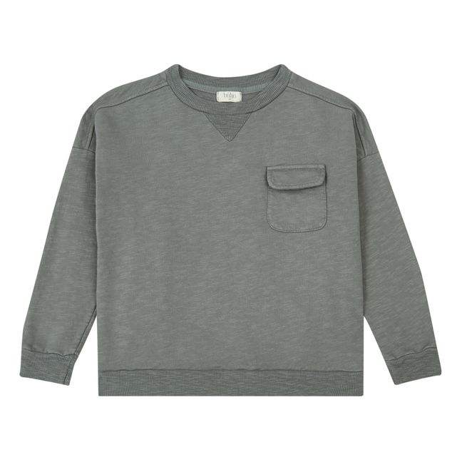 Organic Cotton Pocket Sweatshirt Grau