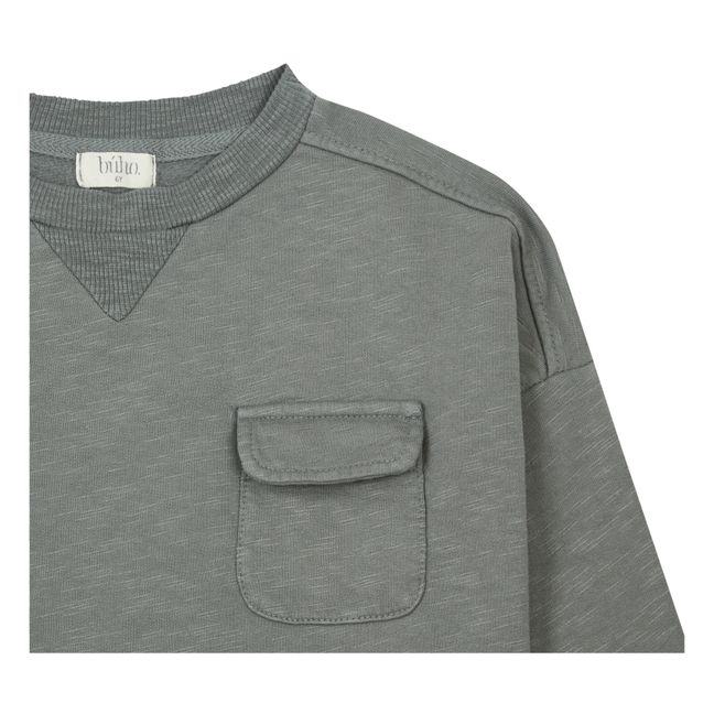 Organic Cotton Pocket Sweatshirt Grey