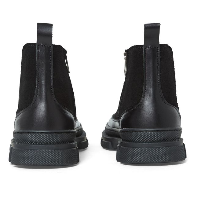 Suede Chelsea Boots | Schwarz